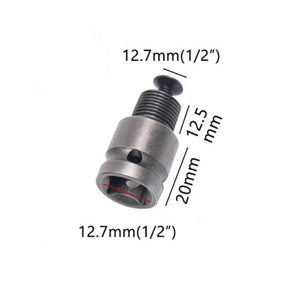 1.5-13mm Converter 1/2 20UNF Key Drill Chuck Thread Quick Change Adapter SDS 1/4 Impact Driver Wrench Bit Connecting Rod Hex