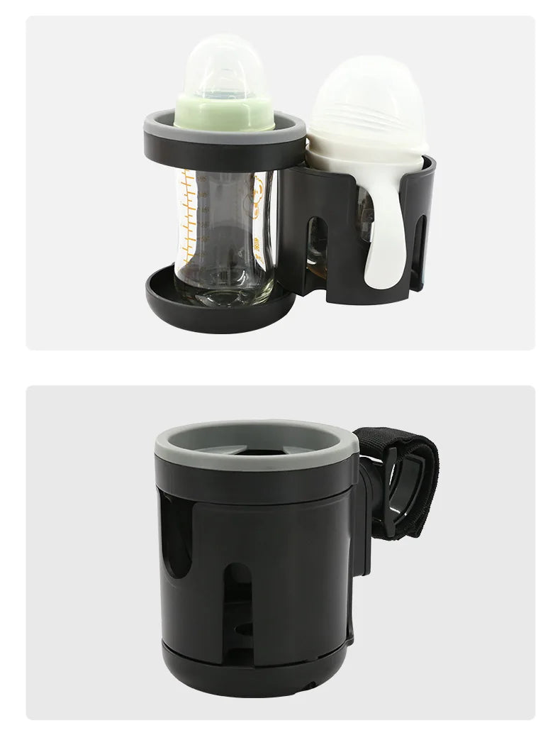 Stroller Cup Holder Phone Support Milk Bottle Drink Cup Holder Conversion 2 Cups Universal for Pram Baby Stroller Accessories