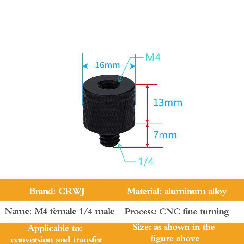 Conversion Screw Dual Nuts Tripod Mount 1/4toM4 M5 M6 M8 M10 Inch Projector Bracket Adapter Converter for DSLR Camera Tripod Acc