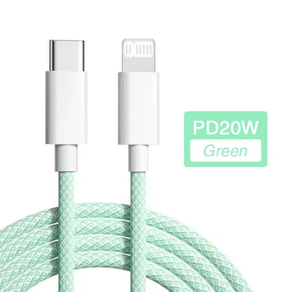 PD 20W USB-C Charging Cable For iPhone 14 13 12 11 Pro Max Xs 8 Plus iPad 3A, Fast Charging Cord, ‌Lightning Data Cable For iPhone