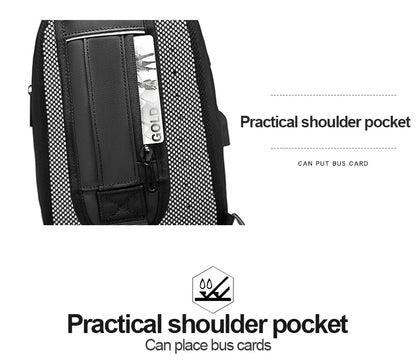 SWISS MILITARY Chest Bag Men's One Shoulder Crossbody Bag Large Capacity Outdoor Sports And Leisure Fashion Small Shoulder Bag