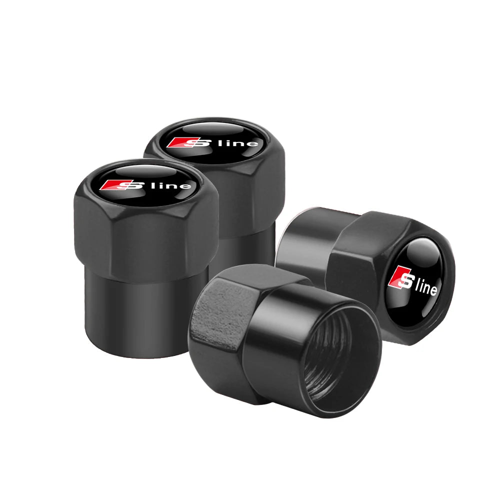 Tapas de válvula de neumático para coche con logotipo, accesorios para Audi Sline RS S TT A1 A2 A3 A4 A5 A6 A7 A8 8P B6 B7 B8 C5 C6