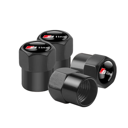 Tapas de válvula de neumático para coche con logotipo, accesorios para Audi Sline RS S TT A1 A2 A3 A4 A5 A6 A7 A8 8P B6 B7 B8 C5 C6