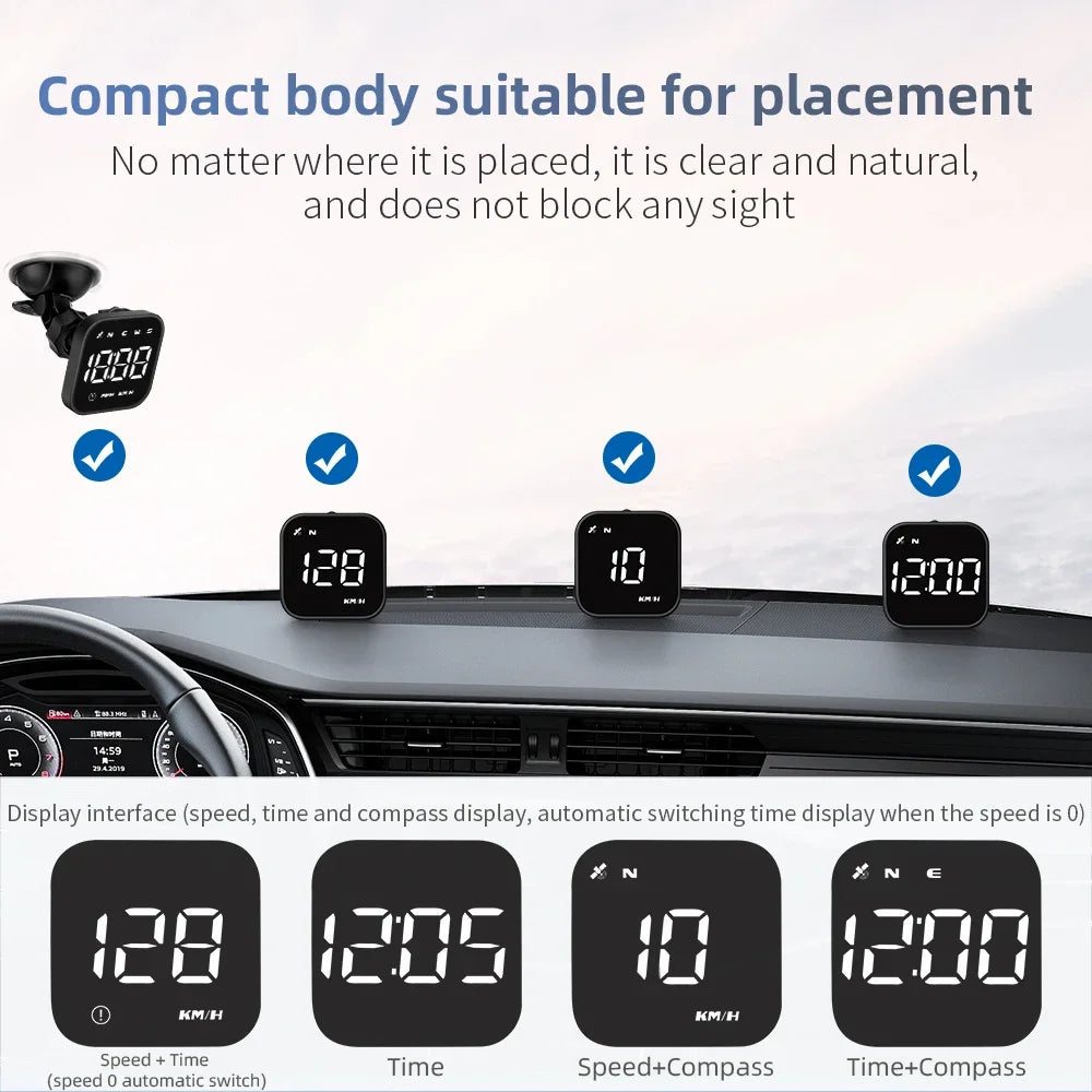 G4S GPS Smart Gauge Head-Up Display for HUD Auto Computer Speedometer Display KMH MPH Time Compass Car Electronics for All Cars
