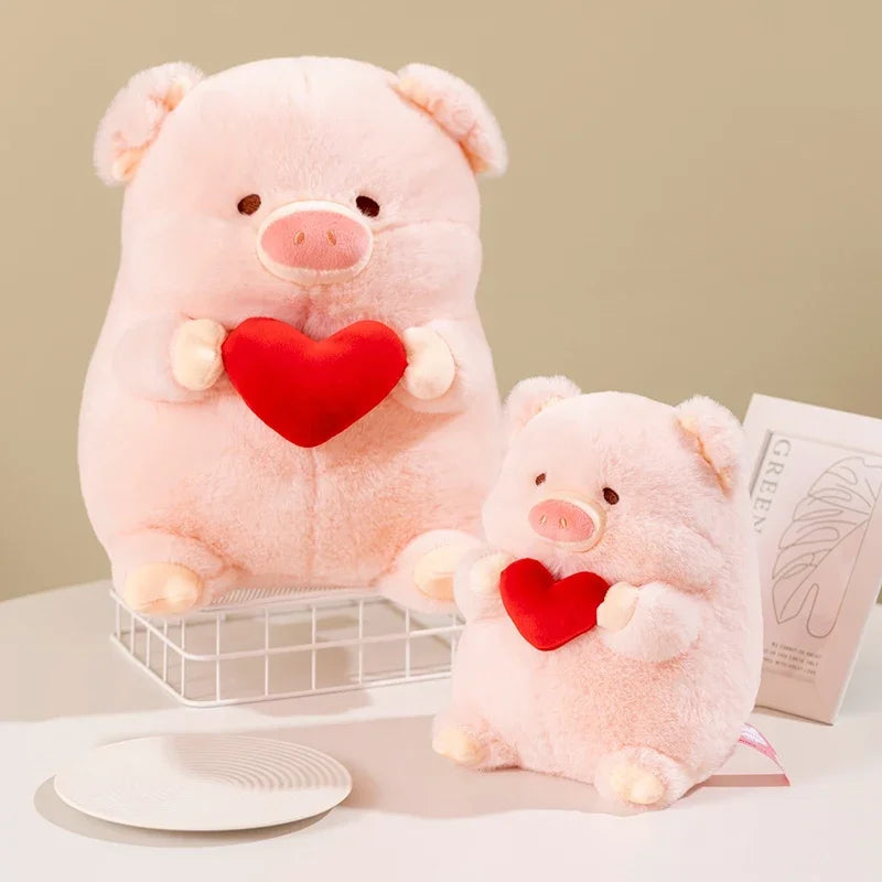 20/30 Cartoon Pig Hold Heart Plush Toys Cute Soft Lovely Stuffed Pillows Dolls For Birthday Festival Gift