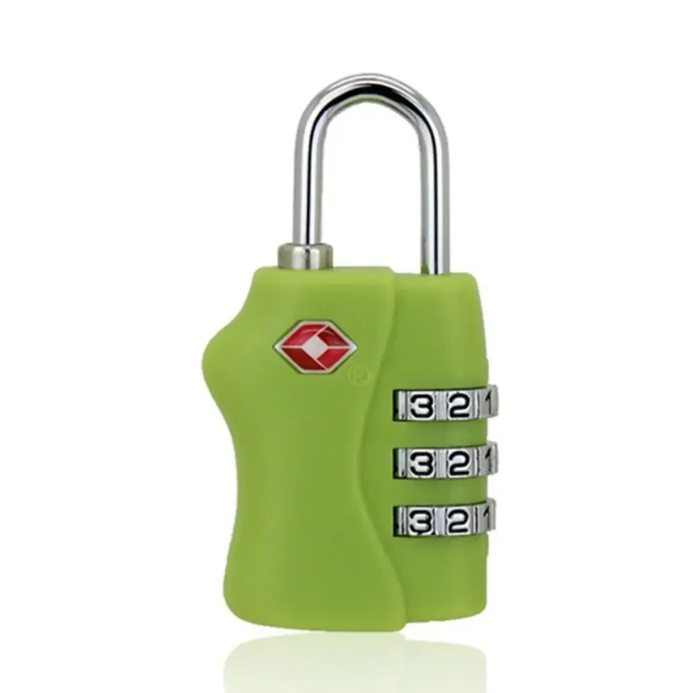 High Security TSA Customs Lock Overseas Customs Clearance Trolley Luggage Suitcase Backpack Password Padlock with Steel Cable