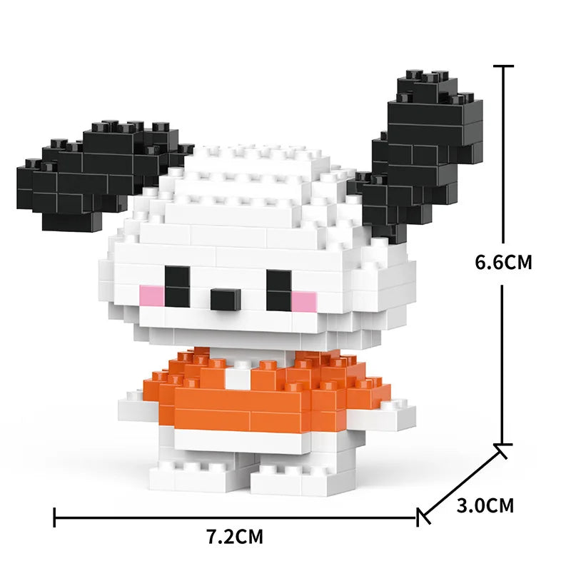Cartoon Cool Rice Building Blocks Animal Dolls Educational Assembled Toys Ornaments Small Particles Children's Birthday Gifts