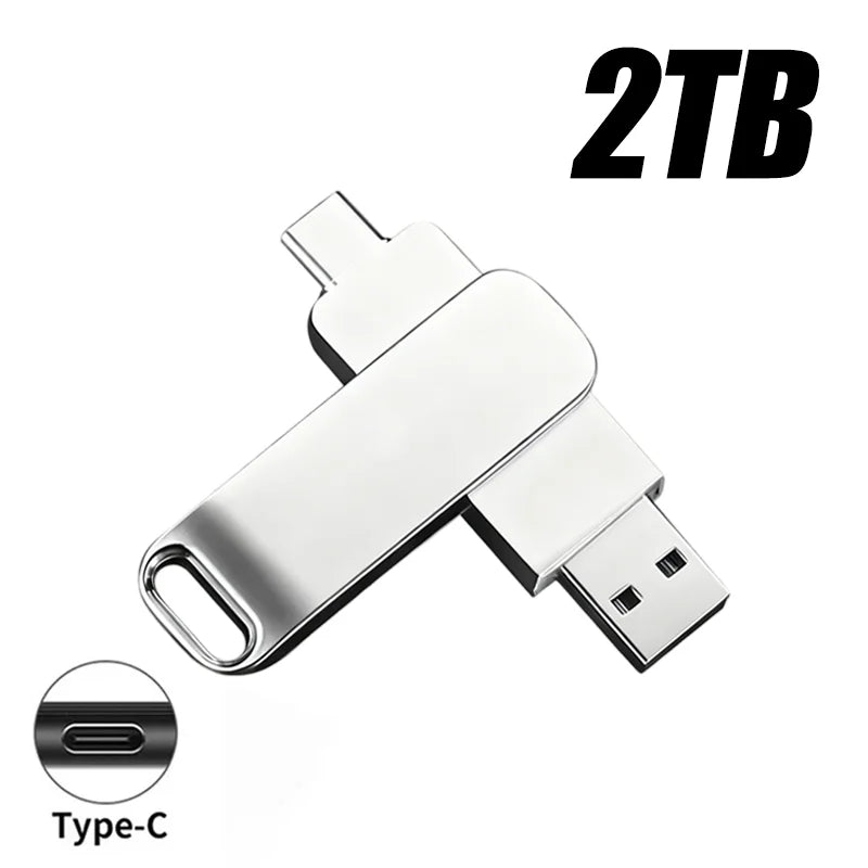 64TB USB 3.2 Flash Drive Metal Ultra-Speed Pen Drive 16TB 8TB Waterproof Type-C USB PenDrive For Computer Storage Devices 2026