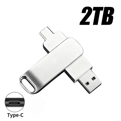 64TB USB 3.2 Flash Drive Metal Ultra-Speed Pen Drive 16TB 8TB Waterproof Type-C USB PenDrive For Computer Storage Devices 2026