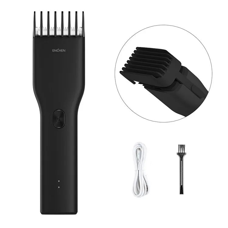Boost Electric Hair Clipper, Professional Cordless Fast Type-C Charging Ceramic Haircut Machine, Hair Trimmer For Men Adult, ENCHEN