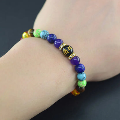7 Chakra Bracelet Men Women Natural Crystal Healing Anxiety Jewelry Mandala Yoga Meditation Bracelet Rainbow 7 Color Bracelet
