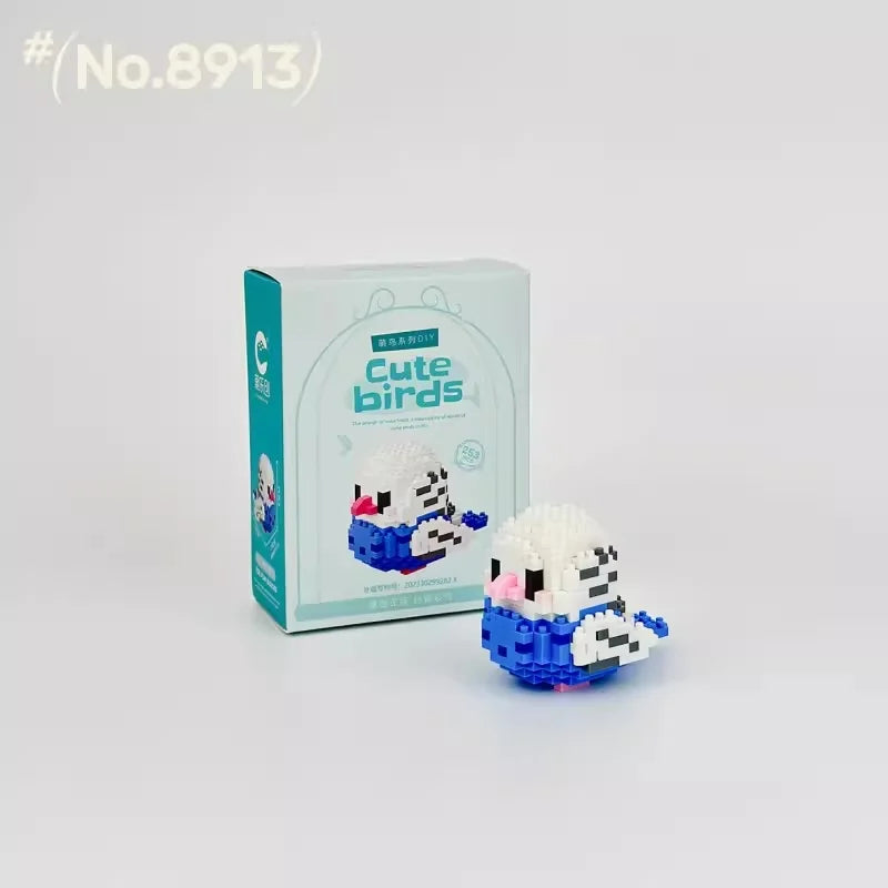 Moe Bird Series Building Block Toys Assembly, Tabletop Ornaments, Children's Educational Toys, Suitable for Boys and Girls, Christmas Gift