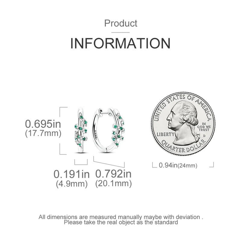 925 Sterling Silver Colored Zirconium Stars Hoop Earrings For Women Jewelry, Anniversary WeddingMaking Jewelry Gift