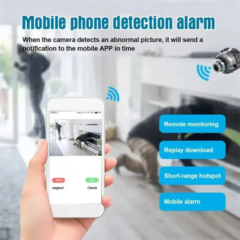 1080P Mini Camera Wireless Surveillance Security Video Night Vision Motion Detection Camcorder Monitor for Smart Home Security