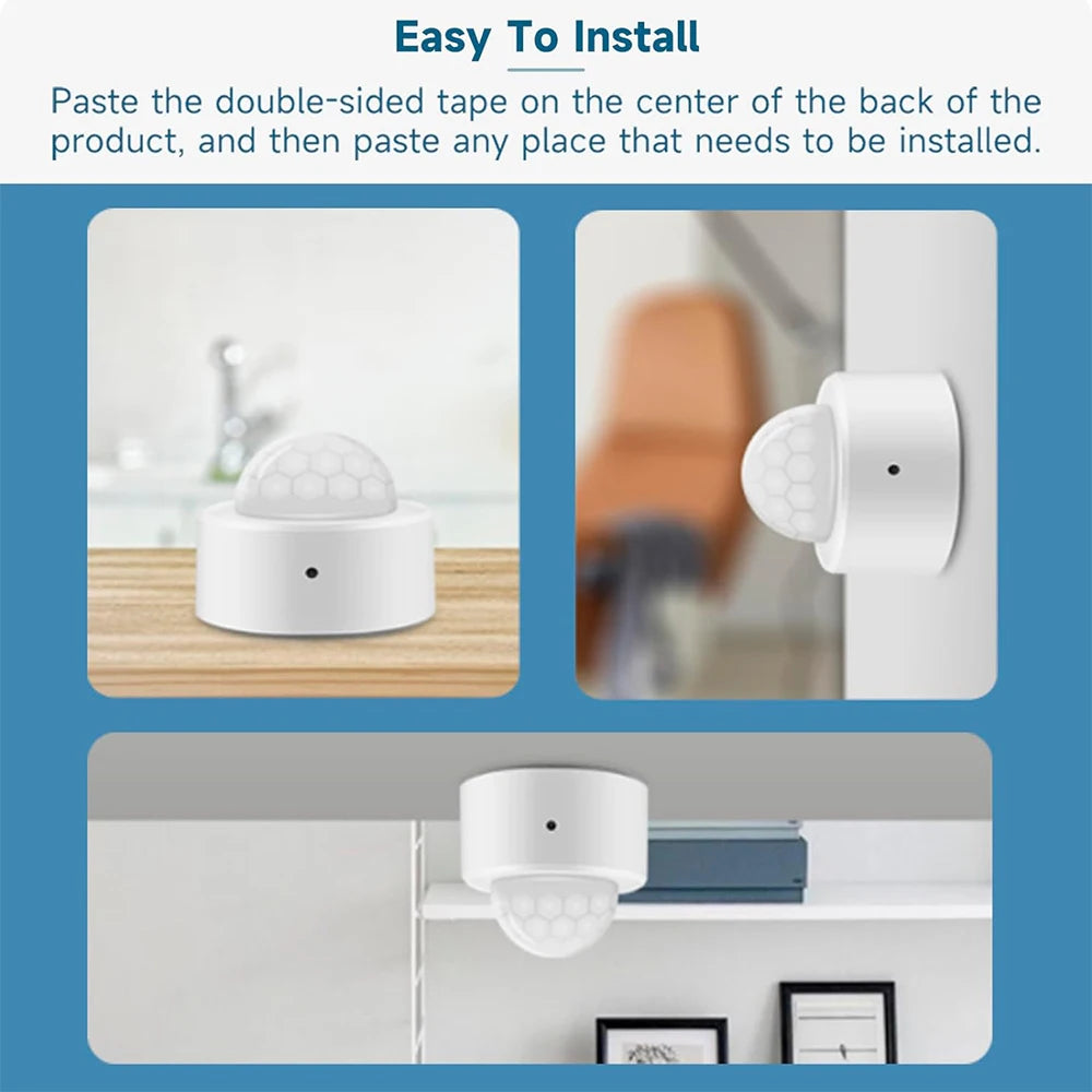 Tuya Zigbee Smart PIR Motion Sensor Infrared Detector with Lux Detection Anti-theft Alarm Sensor Wireless Security Protection