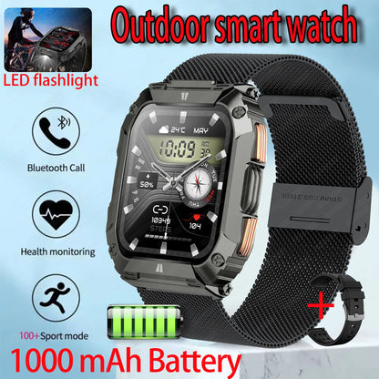 New 1000mAh Battery Smart Watch, 1.95 Inch AMOLED Screen, Men Outdoorsports Watch, IP68 Waterproof Bluetooth Call Sports Smartwatch