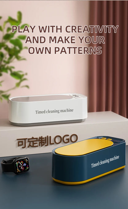 Ultrasonic Glasses Cleaner, 50KHz Contact Lens Cleaner, Household Timer Jewelry Toothbrush Cleaner, Brush Dentures, New MIJIA