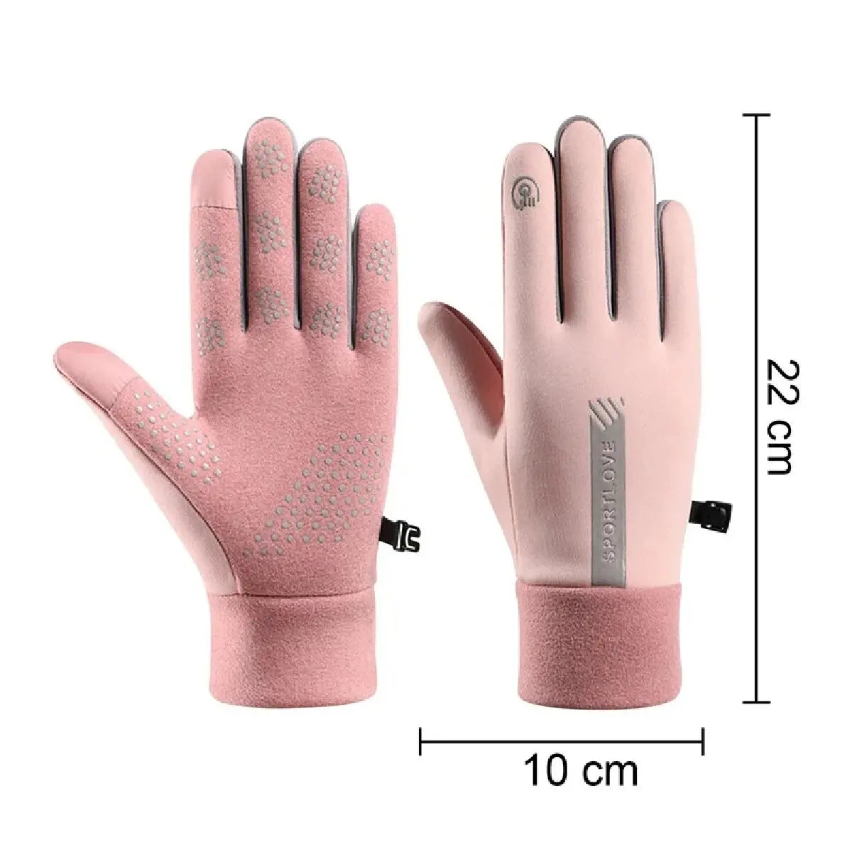 Women's Winter Cycling Bike Gloves, Thermal Fleece, Cold Resistant, Windproof, Warm, for Outdoor Running and Skiing