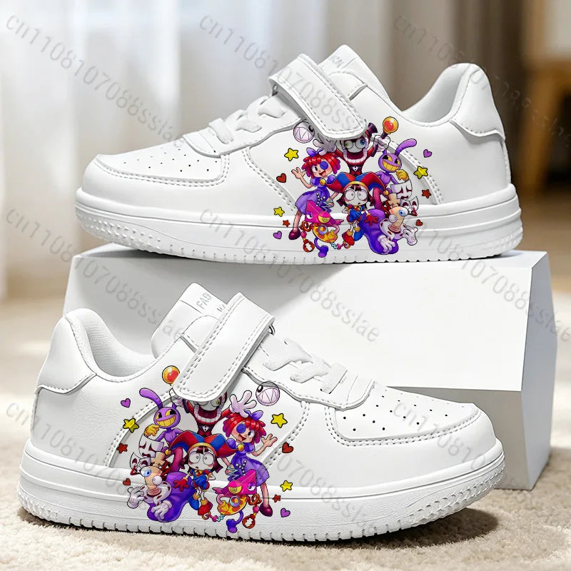 Amazing Digital Circus Pattern Girls Boys Teenager Student Kids Comfortable Non-slip White Lovely Print Casual Sneakers Gift