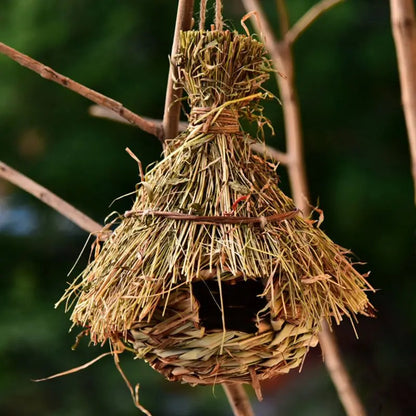 17 Styles Birds Nest Bird Cage Natural Grass Egg Cage Bird House Outdoor Decorative Woven Hanging Parrot Nest Houses Pet Bedroom