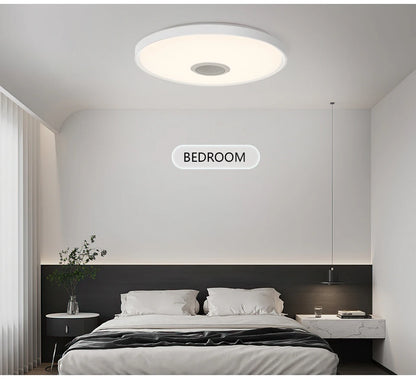 LED Smart Ceiling Lamps RGB APP Remote Control Dimming Modern Home Lighting Music Light with Speaker For Living Room Bedroom