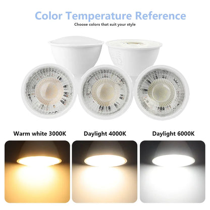 8pcs, Led Bulb Lamps, GU10, AC 220V 110V Light Spot Real Power, 3W 5W 6W 7W 8W 9W Warm White Cold White Lampada for Home LEDs Lamp