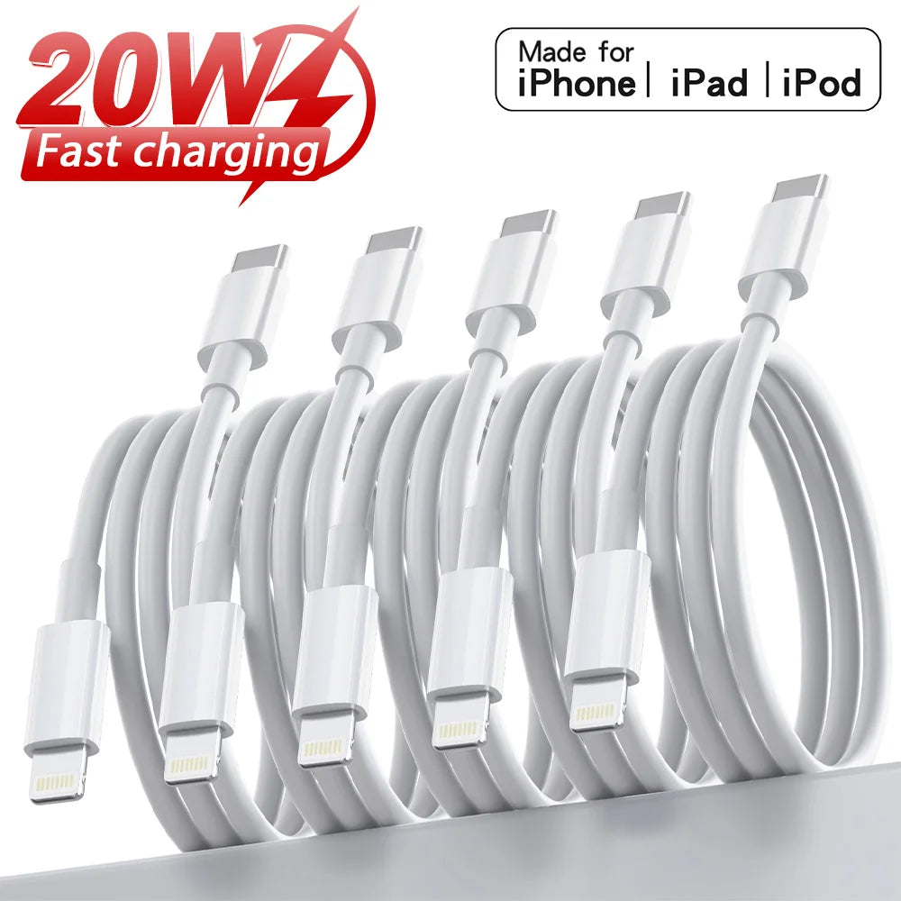 3PCS 5PCS MFi Certified TPE Cable USB C to Lightning Charging for iPhone Charger Cord Compatible for iPhone 14 13 12 11 Pro Max