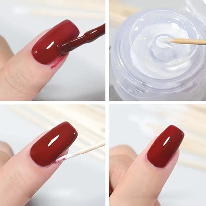 500/300/100Pcs Nails Wood Swab Clean Sticks Bud Tip Wooden Cotton Head Detail Corrector Manicure Nail Polish Remover Art Tool