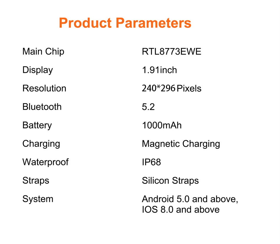 New 1000mAh Battery Smart Watch, 1.95 Inch AMOLED Screen, Men Outdoorsports Watch, IP68 Waterproof Bluetooth Call Sports Smartwatch