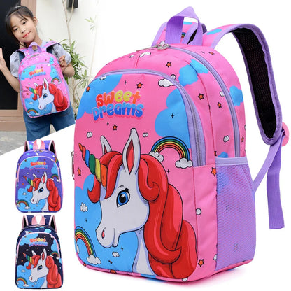Boy Girl Cartoon Unicorn Schoolbags Large Capacity School Backpack Kindergarten Primary School Backpacks Kawaii Kids Bag