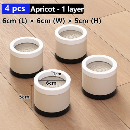 Stackable Furniture Heightening Foot Pads: Table Leg Pads, Coffee Table & Cabinet Base Risers, Bed Leg Heightening Pads
