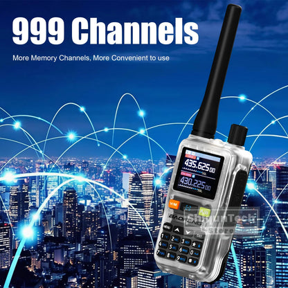 Baofeng UV 5R Mini Walkie Talkie Banda Aérea UHF/VHF Doble Vigilancia Doble PTT Programación Bluetooth Tipo-C Camping Radioaficionado Actualización 5R