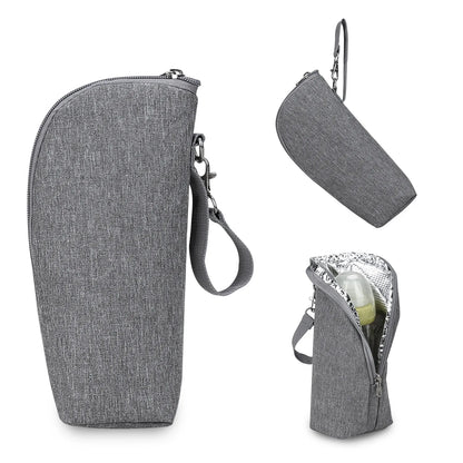 Baby Bottle Bag Portable Mother Feeding Bottle Warmer Baby Feeding Aluminum Mold Insulation Outing Stroller Hanging Bag