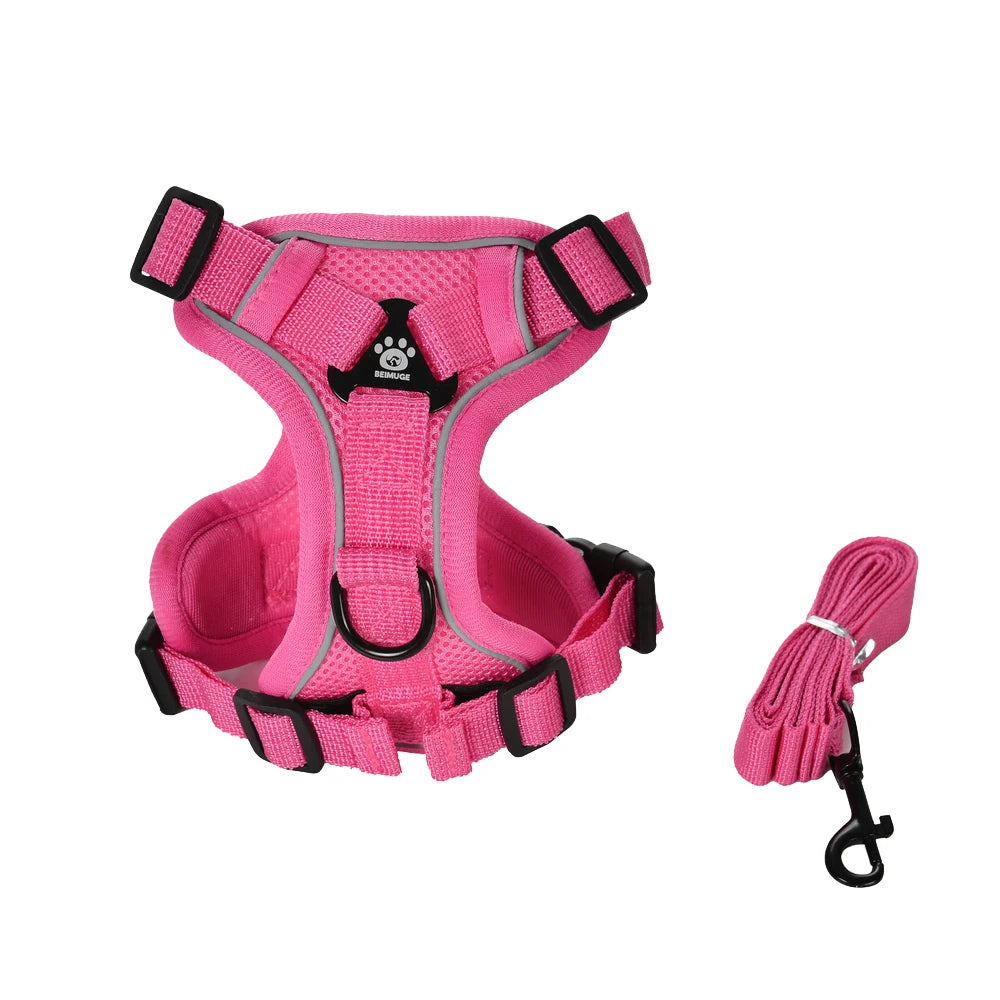 Arnés y correa para gatos para perros pequeños, reflectante, ajustable, para exteriores, para cachorros y gatitos, dispositivo de tracción, entrenamiento táctico, suministros para mascotas