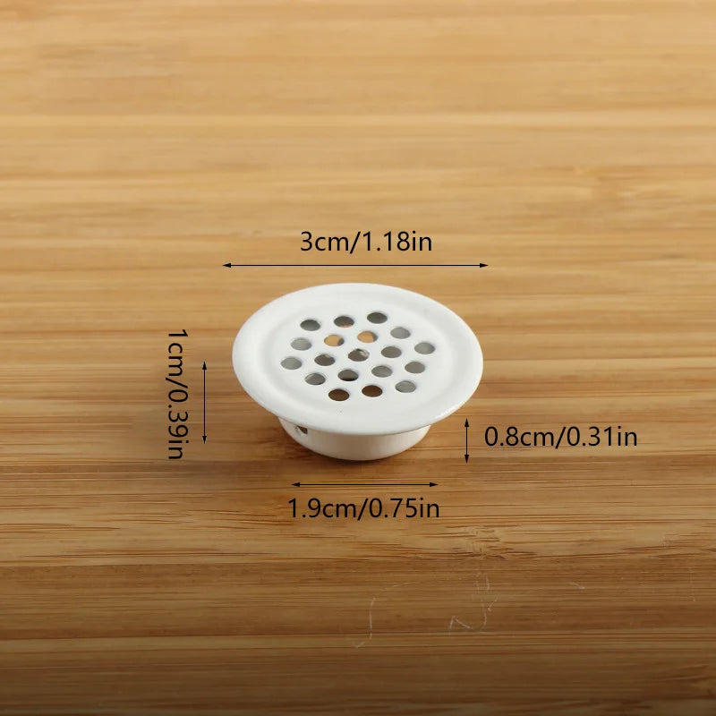 1Pc, Round Stainless Steel  Ventilation Cover, Louver Air Vent Grill Mesh Hole Cover For Wardrobe Cabinet, Furniture Accessories