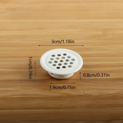1Pc, Round Stainless Steel  Ventilation Cover, Louver Air Vent Grill Mesh Hole Cover For Wardrobe Cabinet, Furniture Accessories