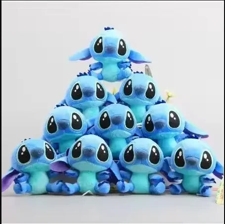 Lot Cute Cartoon Lilo and Stitch Small Pendant Plush Toy, 10CM Kawaii Plush Keychain Kids Best Christmas Gift Toys