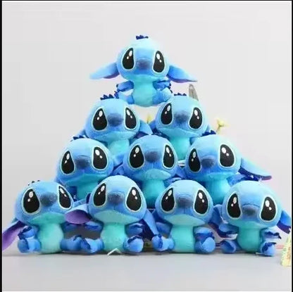 Lot Cute Cartoon Lilo and Stitch Small Pendant Plush Toy, 10CM Kawaii Plush Keychain Kids Best Christmas Gift Toys