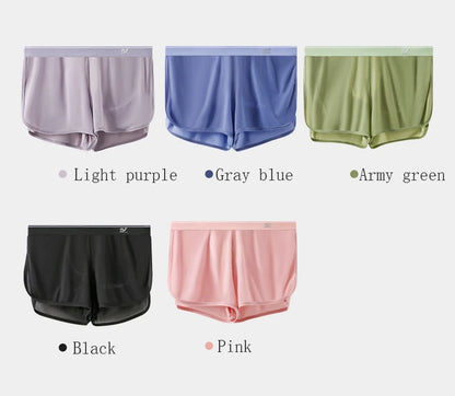 1Pcs/2Pcs/3Pcs, Cool and Breathable Men's Ice Silk Casual Shorts, Open Side  for Summer, Homewear, Arrow Shorts