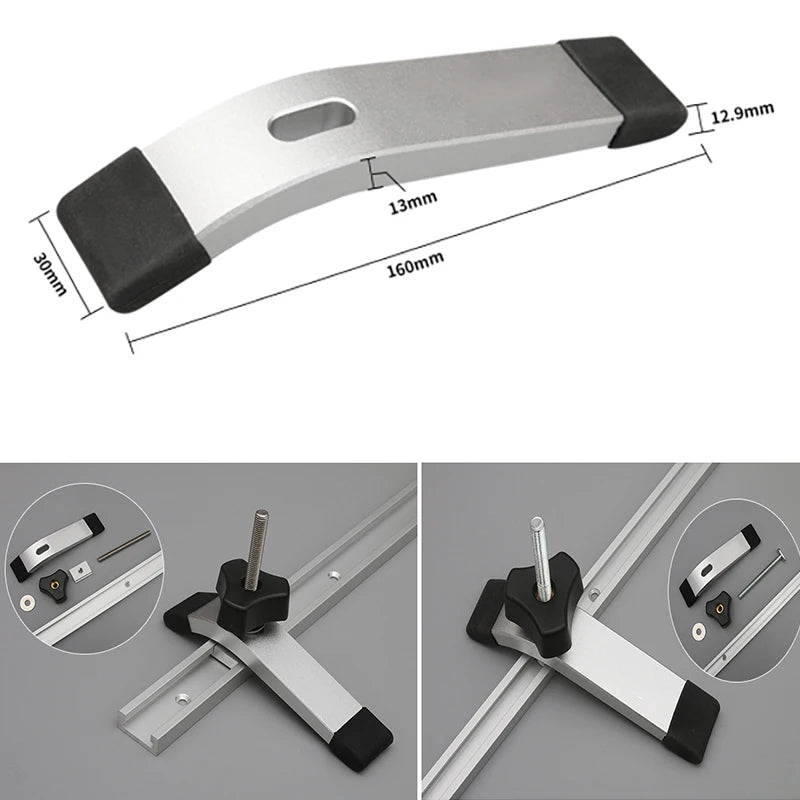 Quick Acting T-Track Hold Down Clamp with T Bolts Slider Aluminum Alloy Woodworking Clamps for Routers Drill Presses Table Saw