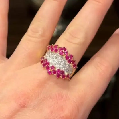 Vintage Palace Style Elegant Party and Banquet Women's Ring for Valentine's Day, Anniversaries, Daily and Formal Occasions