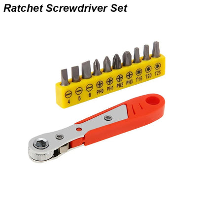 Right Angle Ratchet Wrench Screwdriver Socket Nut Set Metric Screwdriver Bit 1/4 Hexagon Handle Drive Torx Slot Hand Tool 90
