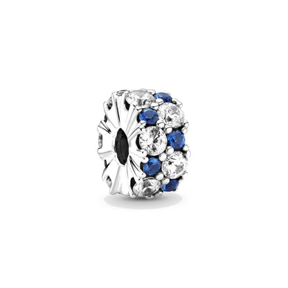 Nuevo colgante de plata 925 compatible con pulsera original, joyas para mujer, serie azul, colgante de pulpo, delfín, búho, camaleón