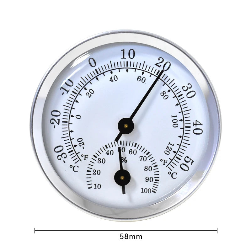 Mini Stainless Steel Thermometer Hygrometer, Street Thermometers, Thermo-Hygrometer Measuring Instruments Tool for Home Supply