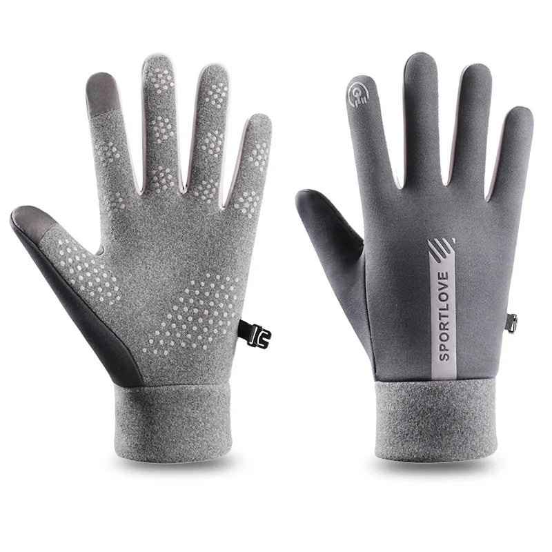 Women's Winter Cycling Bike Gloves, Thermal Fleece, Cold Resistant, Windproof, Warm, for Outdoor Running and Skiing