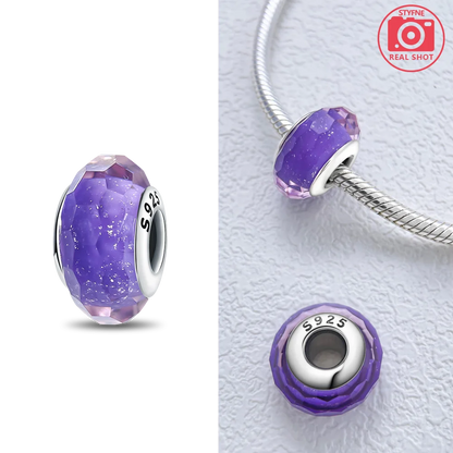 Original 925 Silver Charms Flower Blue Star Green Turtle Glass Beads Fit Bracelet Women DIY Gift Murano Jewelry Accessories