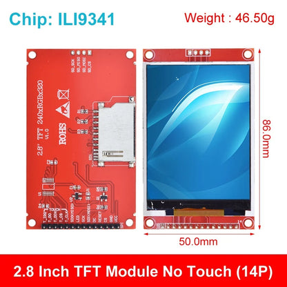 1.44/1.77/1.8/2.2/2.4/2.8 Inch TFT Color Screen LCD Display Module Driver ST7735 ST7789V ILI9225 ILI9341 SPI Interface 240*320