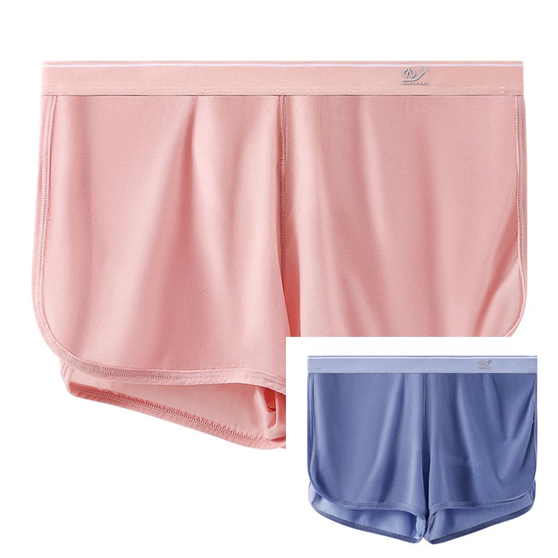 1Pcs/2Pcs/3Pcs, Cool and Breathable Men's Ice Silk Casual Shorts, Open Side  for Summer, Homewear, Arrow Shorts