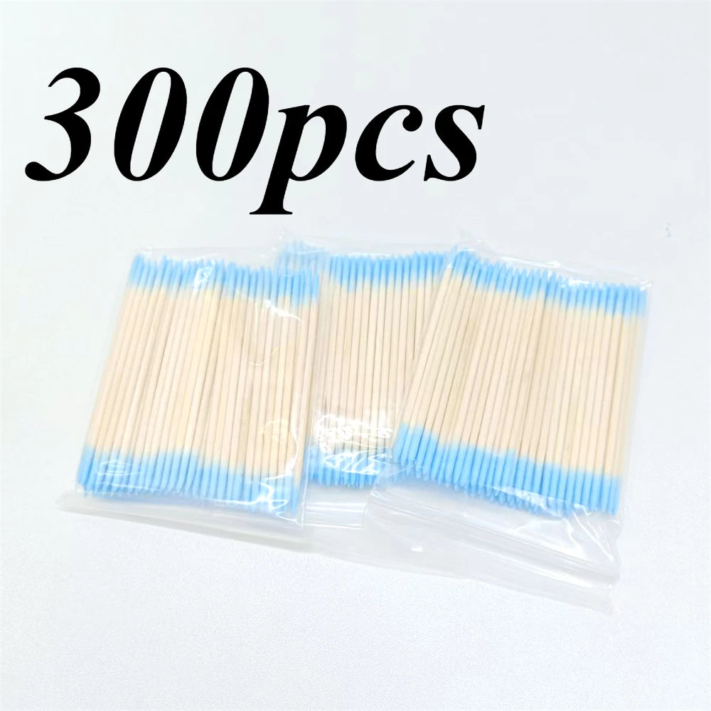 100/300/500/700/900Pcs Double-Tipped Cotton Swabs, for Tattooed Eyebrows, Beauty Makeup Tools for Wiping, Nail Polish Wiping