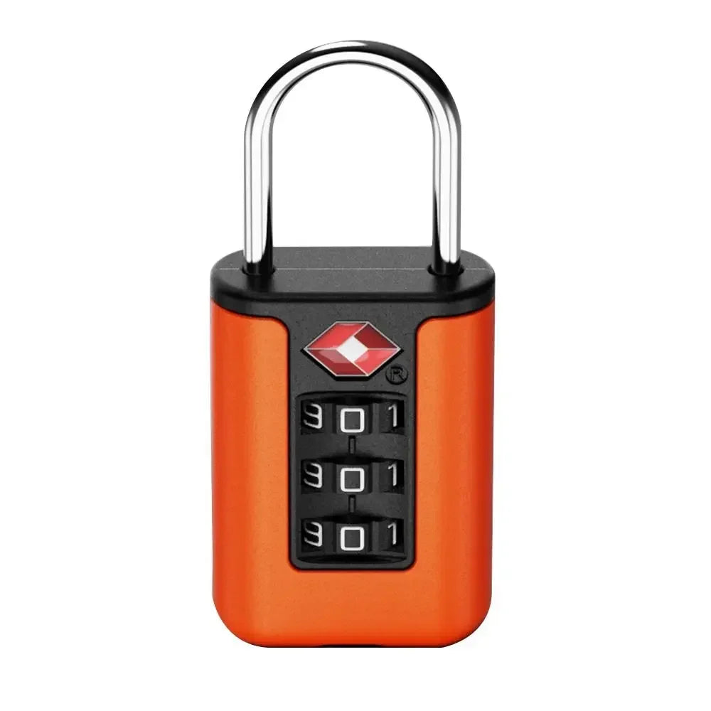 High Security TSA Customs Lock Overseas Customs Clearance Trolley Luggage Suitcase Backpack Password Padlock with Steel Cable